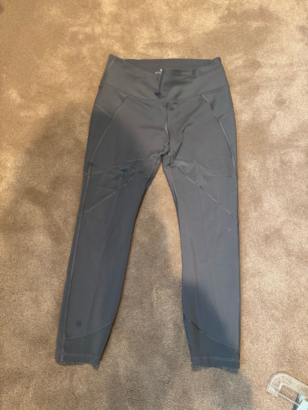 Athleta 3/4 length gray leggings